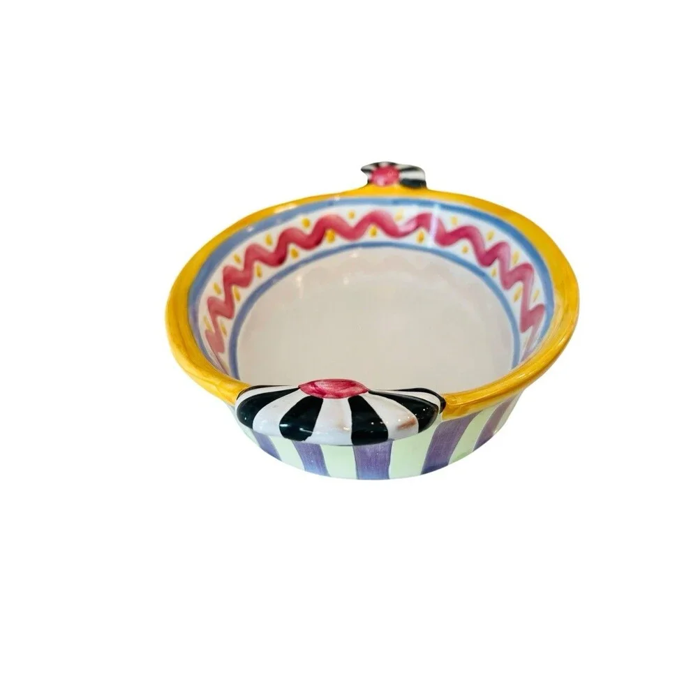 MacKenzie-Childs Piccadilly Au Gratin Baking Dish Retired Hand Painted 14”